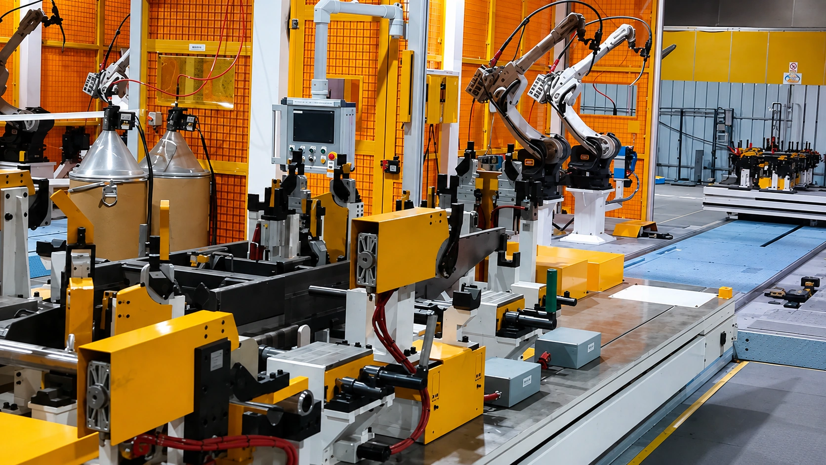 農業機械分野でのロボット溶接適用の業界イメージ。特定の導入事例ではない。