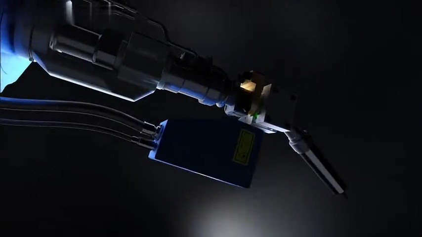 ワーク全体の3D認識、位置・姿勢把握、対象部の精密走査から軌跡生成につながる実機映像
